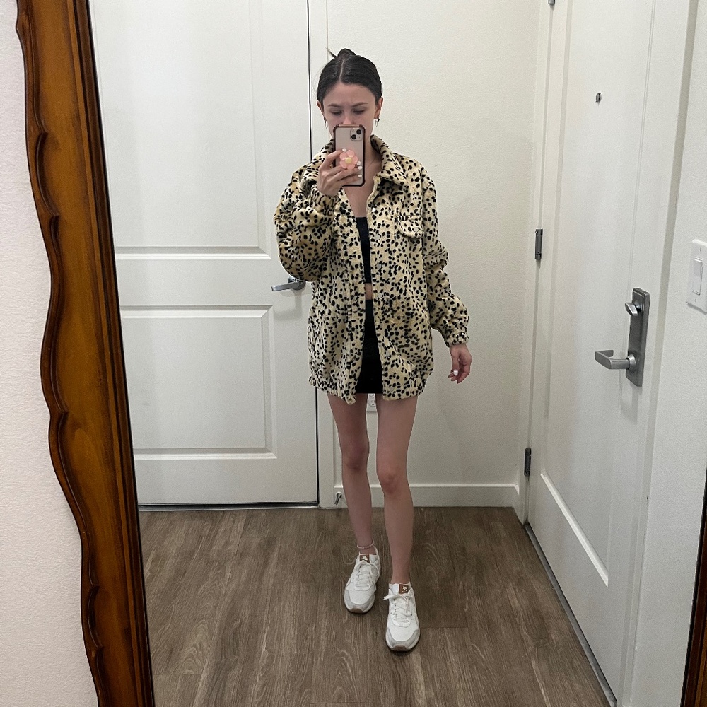 Cheetah Faux Fur Coat